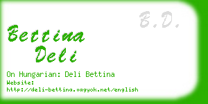 bettina deli business card